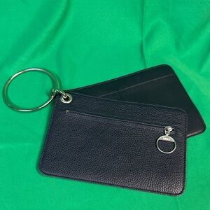 MM6 Maison Martin Margiela Navy Leather Clutch